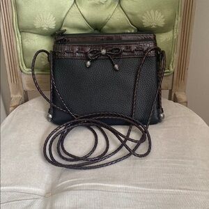 Brighton Black and Brown Crossbody Bag